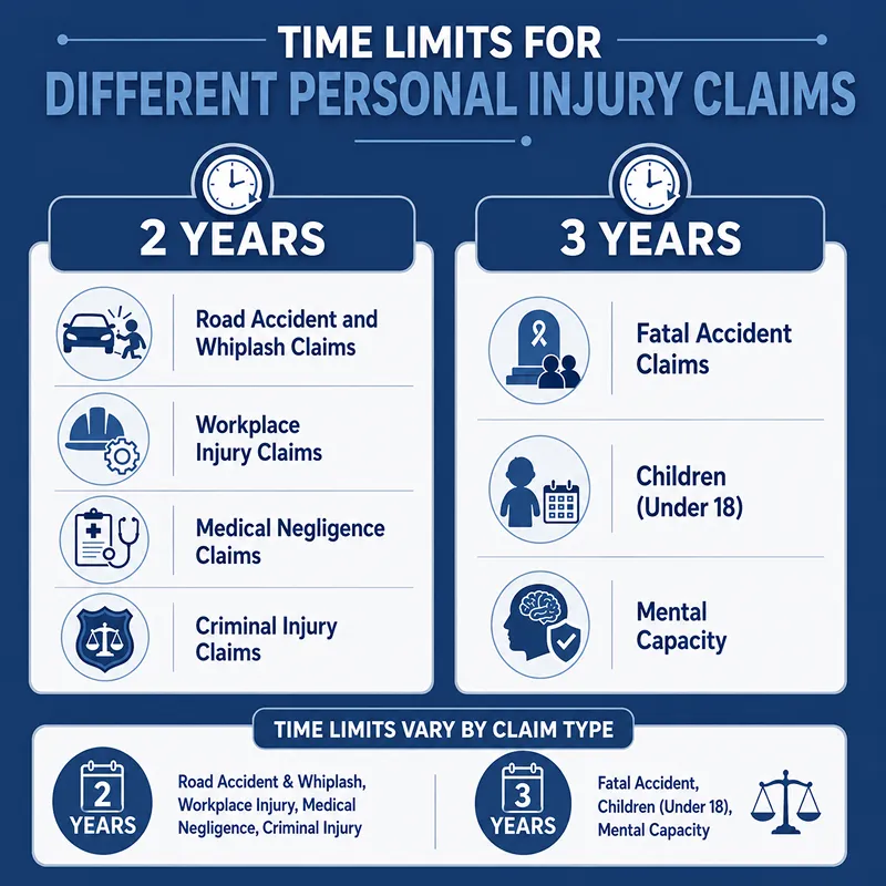 Time Limits for Different Personal Injury Claims