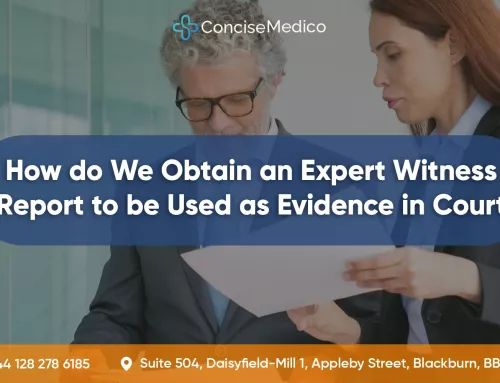 How do we obtain an expert witness report to be used as evidence in court?
