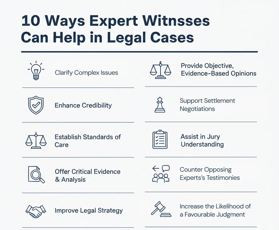 10 Ways Expert Witnesses Help in Legal Cases