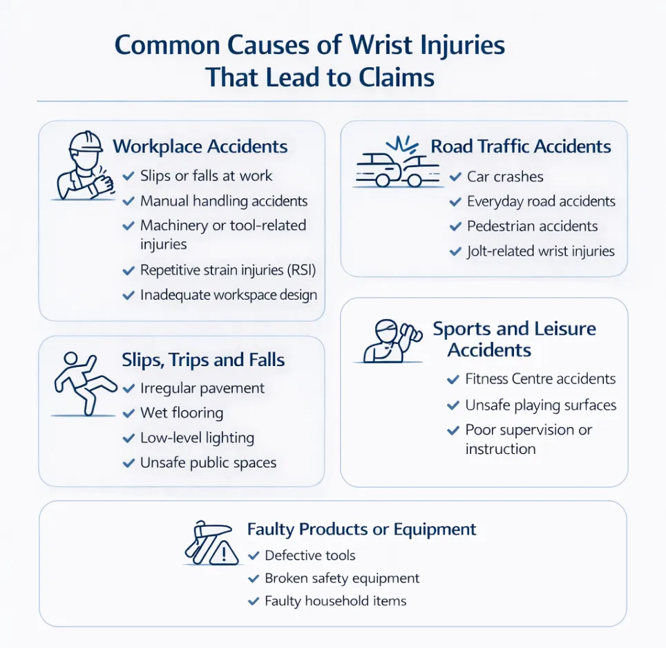 Common Causes of Wrist Injuries That Lead to Claims