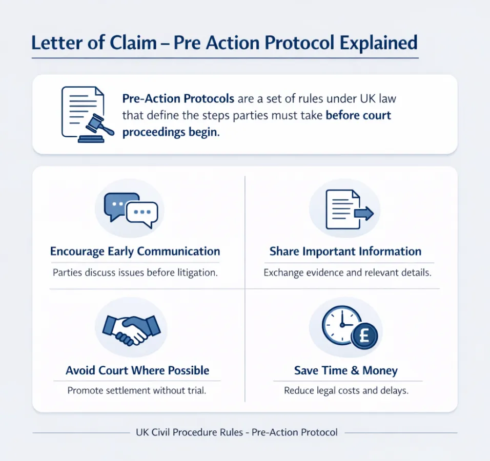 Letter of Claim Pre Action Protocol Explained (PAP)