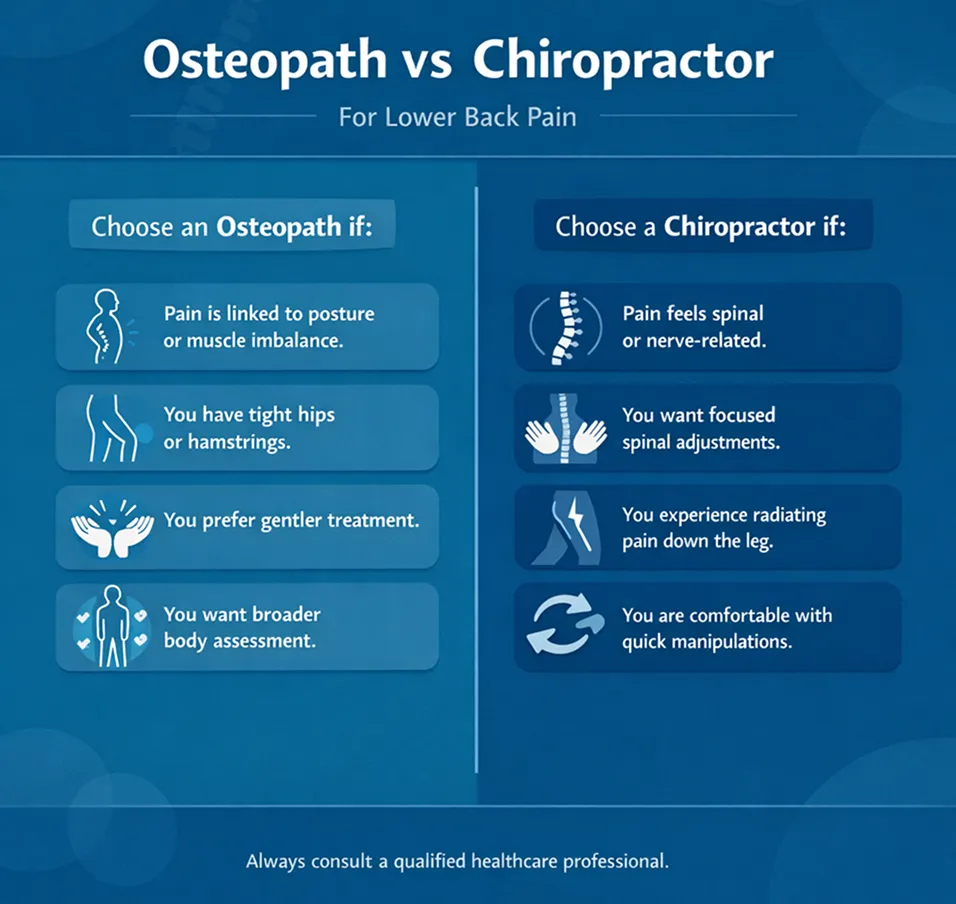 Osteopath vs Chiropractor For Lower Back Pain