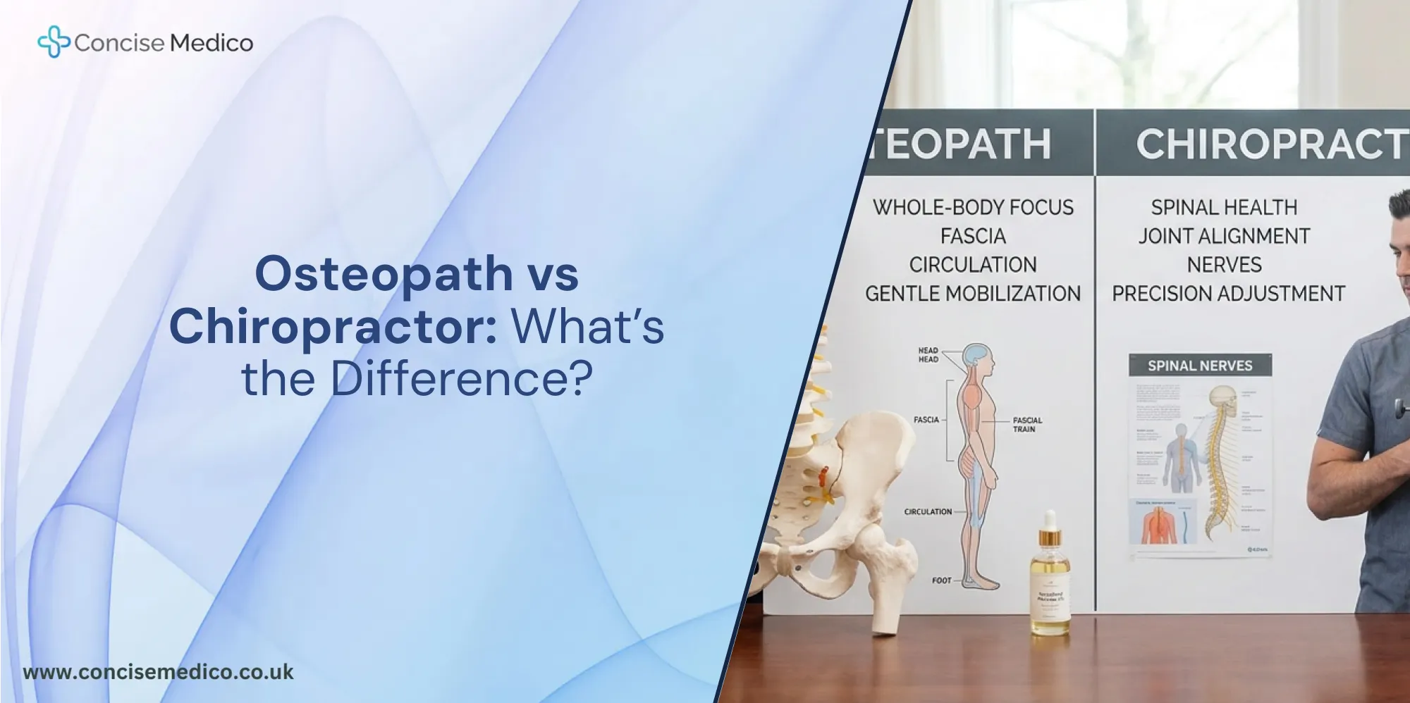 difference between chiropractor and osteopath