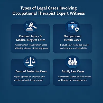 Types of Legal Cases Involving Occupational Therapist Expert Witness