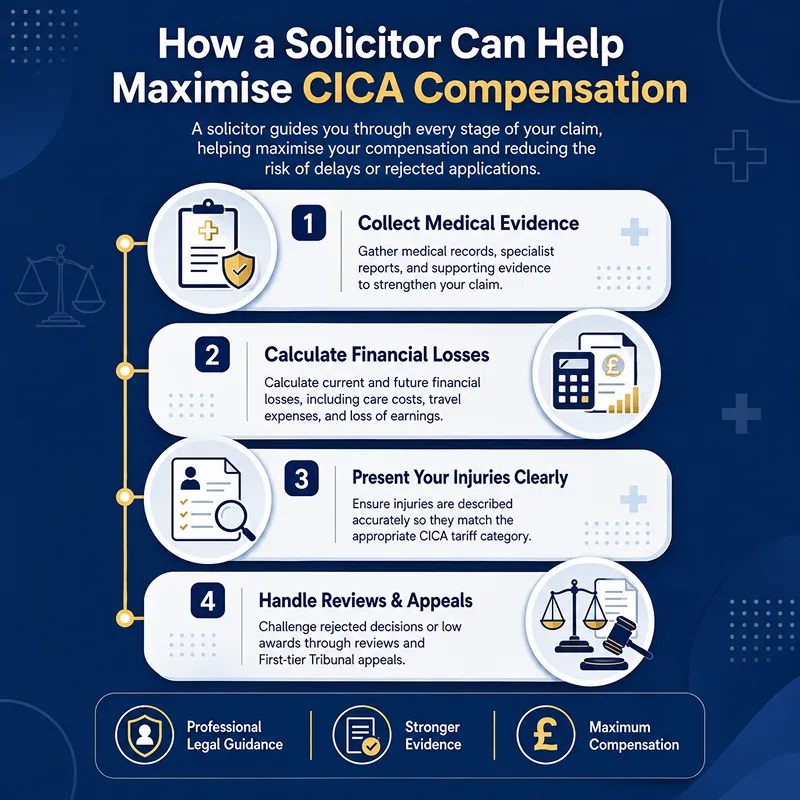how a solicitor can help maximise cica compensation