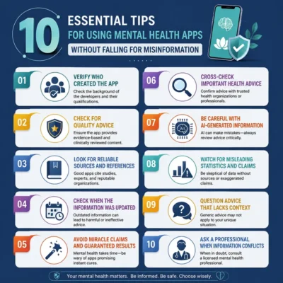 10 Essential tips for using Mental Health Apps Without falling for Misinformation