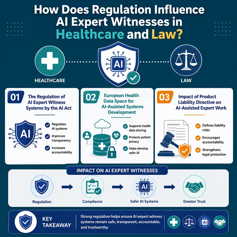 How Does Regulation Influence AI Expert Witnesses in Healthcare and Law?