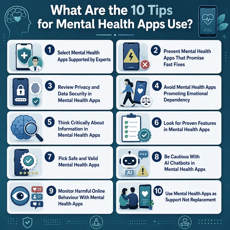What Are the 10 Tips for Mental Health Apps Use?