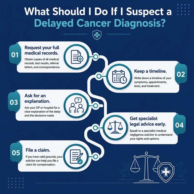 What should I do if I suspect a delayed cancer diagnosis
