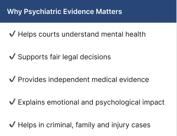 Why Psychiatric Evidence Matters