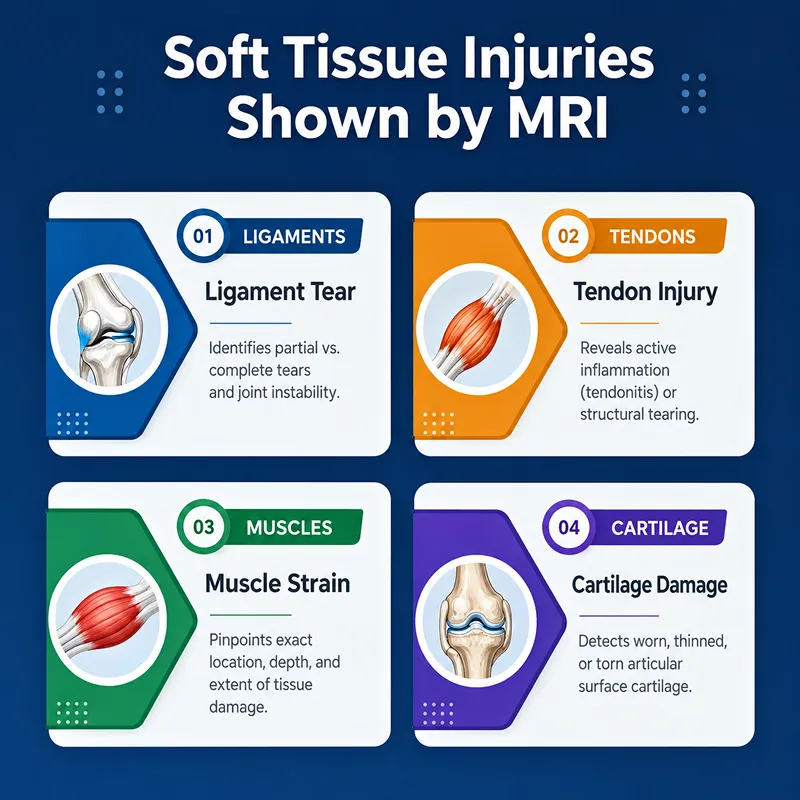 Soft tissue Injuries shown by MRI