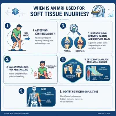 When is an MRI used for Soft Tissue Injuries