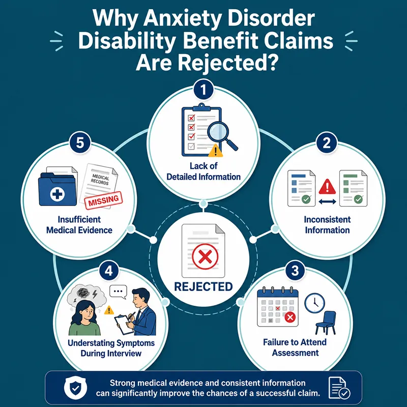 Why Anxiety Disorder Disability Benefit Claims Are Rejected