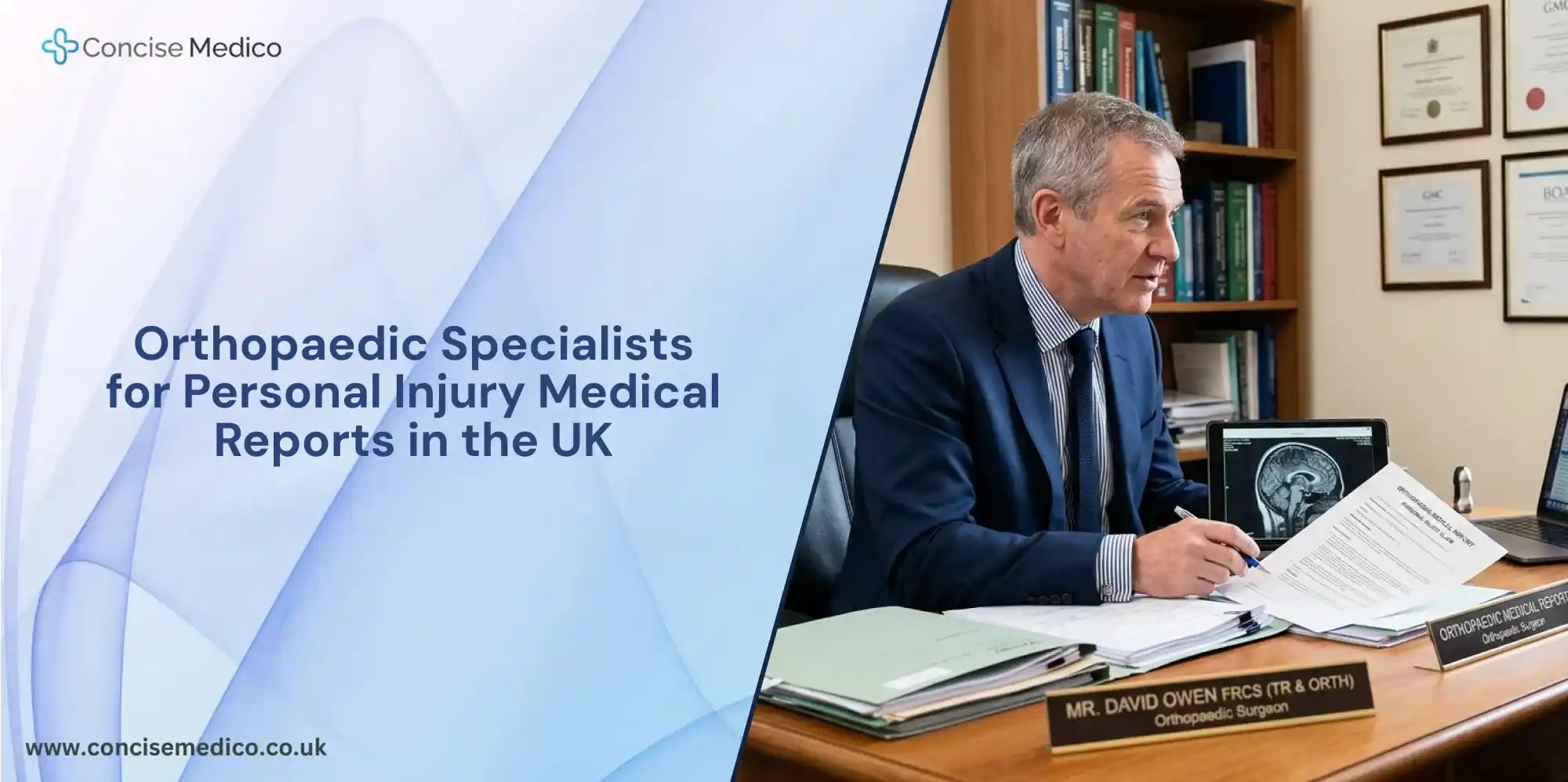 Orthopaedic Specialists for Personal Injury Medical Reports in the UK