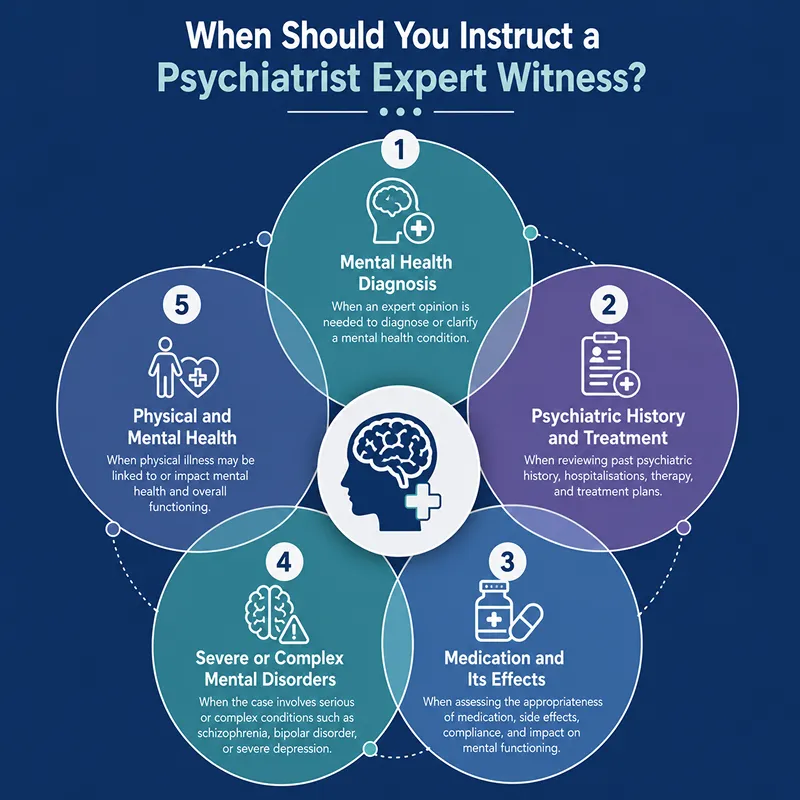 When Is a Psychiatrist Expert Witness Instructed?